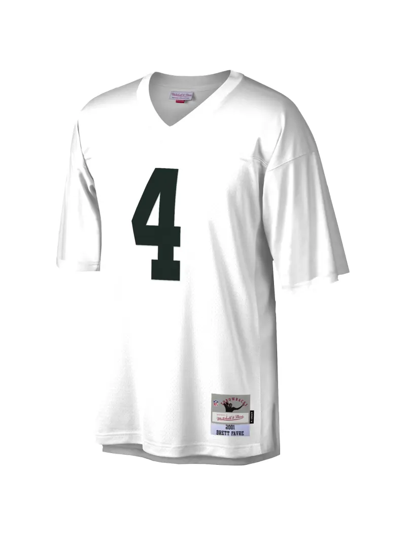 Men's Green Bay Packers Brett Favre Mitchell & Ness White Legacy Replica Jersey