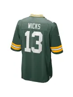 Men's Green Bay Packers Dontayvion Wicks Nike Green Game Jersey