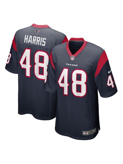 Men's Houston Texans Christian Harris Nike Navy Player Jersey 01