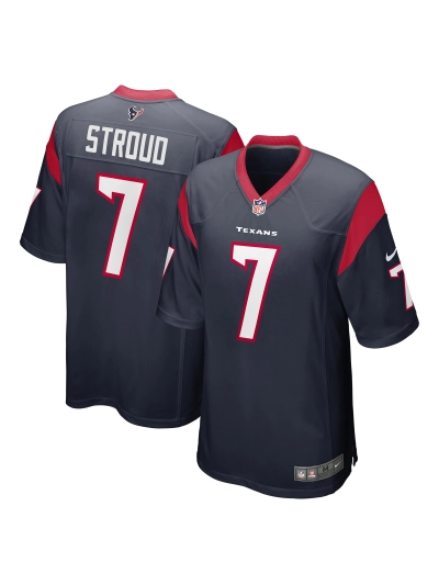 Men's Houston Texans CJ Stroud Nike Navy 2023 NFL Draft First Round Game Jersey 01