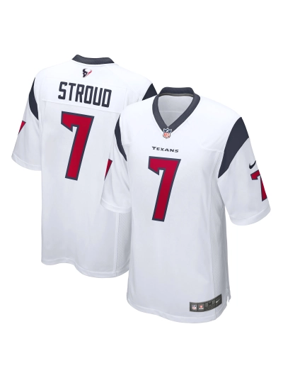 Men's Houston Texans CJ Stroud Nike White 2023 NFL Draft First Round Game Jersey 01