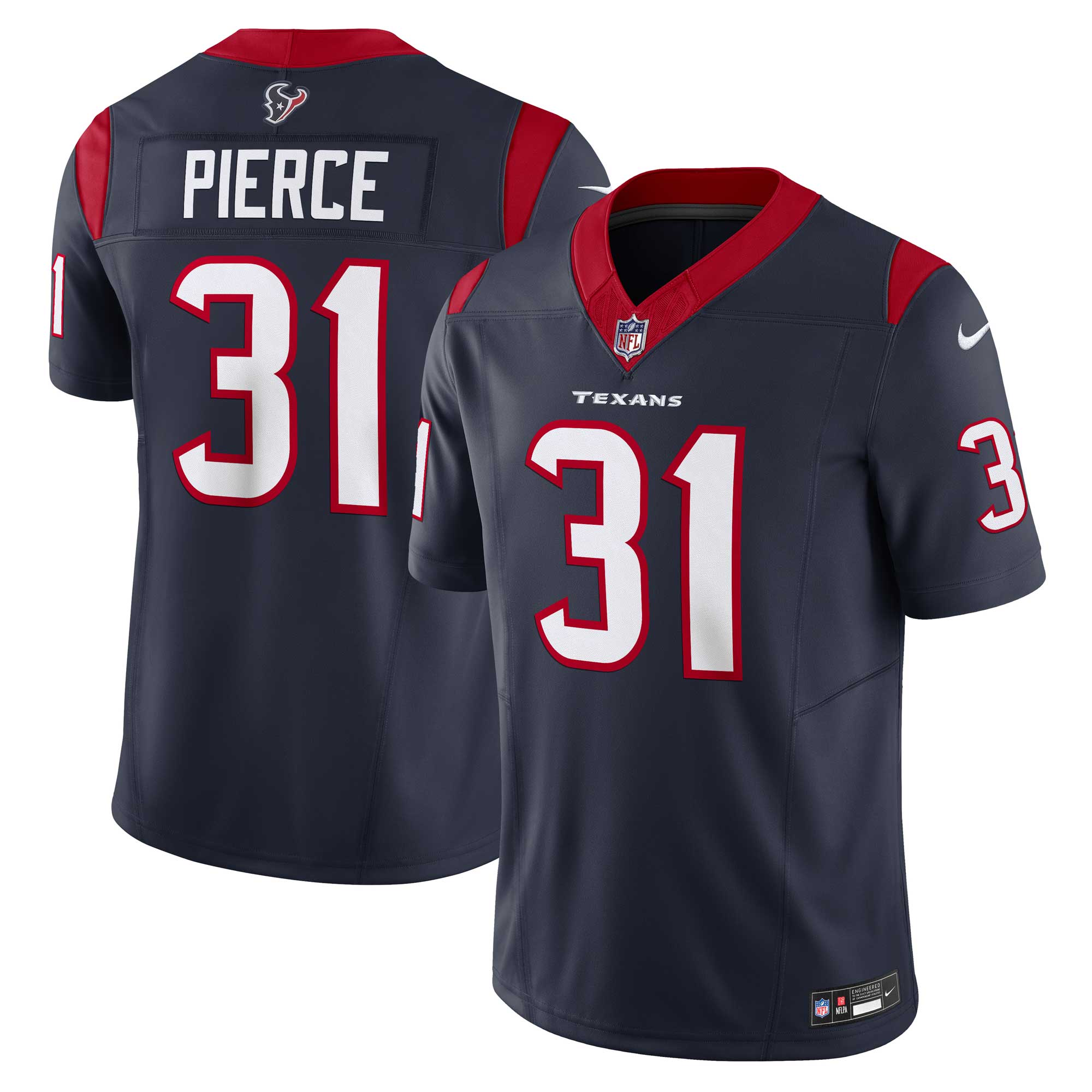 Men's Houston Texans Dameon Pierce Nike Navy Vapor FUSE Limited Jersey