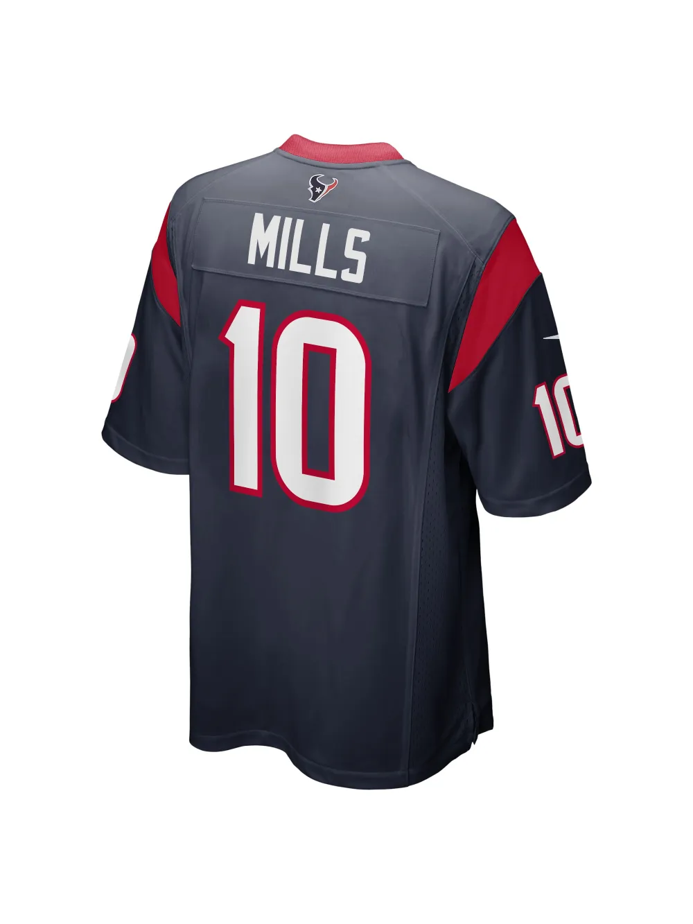 Men's Houston Texans Davis Mills Nike Navy Game Jersey