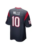 Men's Houston Texans Davis Mills Nike Navy Game Jersey