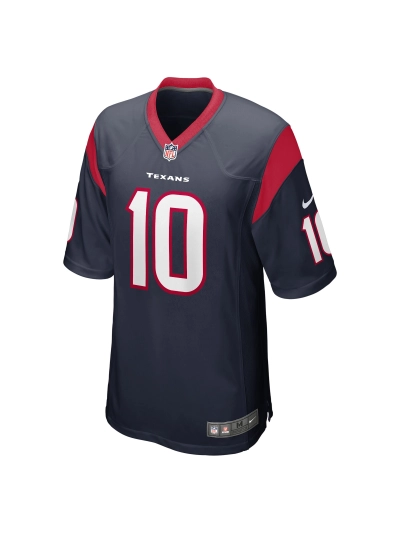 Men's Houston Texans Davis Mills Nike Navy Game Jersey 02
