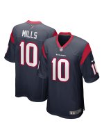 Men's Houston Texans Davis Mills Nike Navy Game Jersey