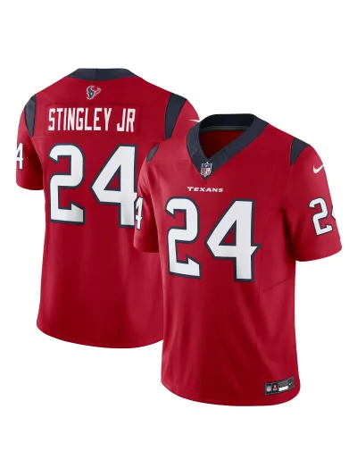 Men's Houston Texans Derek Stingley Jr. Nike Red Vapor FUSE Limited Jersey 01