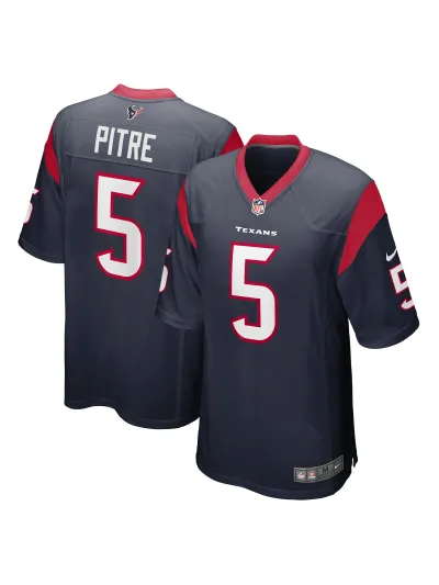 Men's Houston Texans Jalen Pitre Nike Navy Player Jersey 01