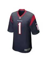 Men's Houston Texans No. 1 Dad Nike Navy Game Jersey