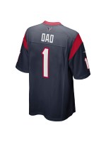 Men's Houston Texans No. 1 Dad Nike Navy Game Jersey