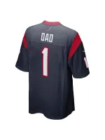 Men's Houston Texans No. 1 Dad Nike Navy Game Jersey