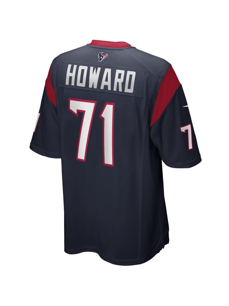 Men's Houston Texans Tytus Howard Nike Navy Game Jersey