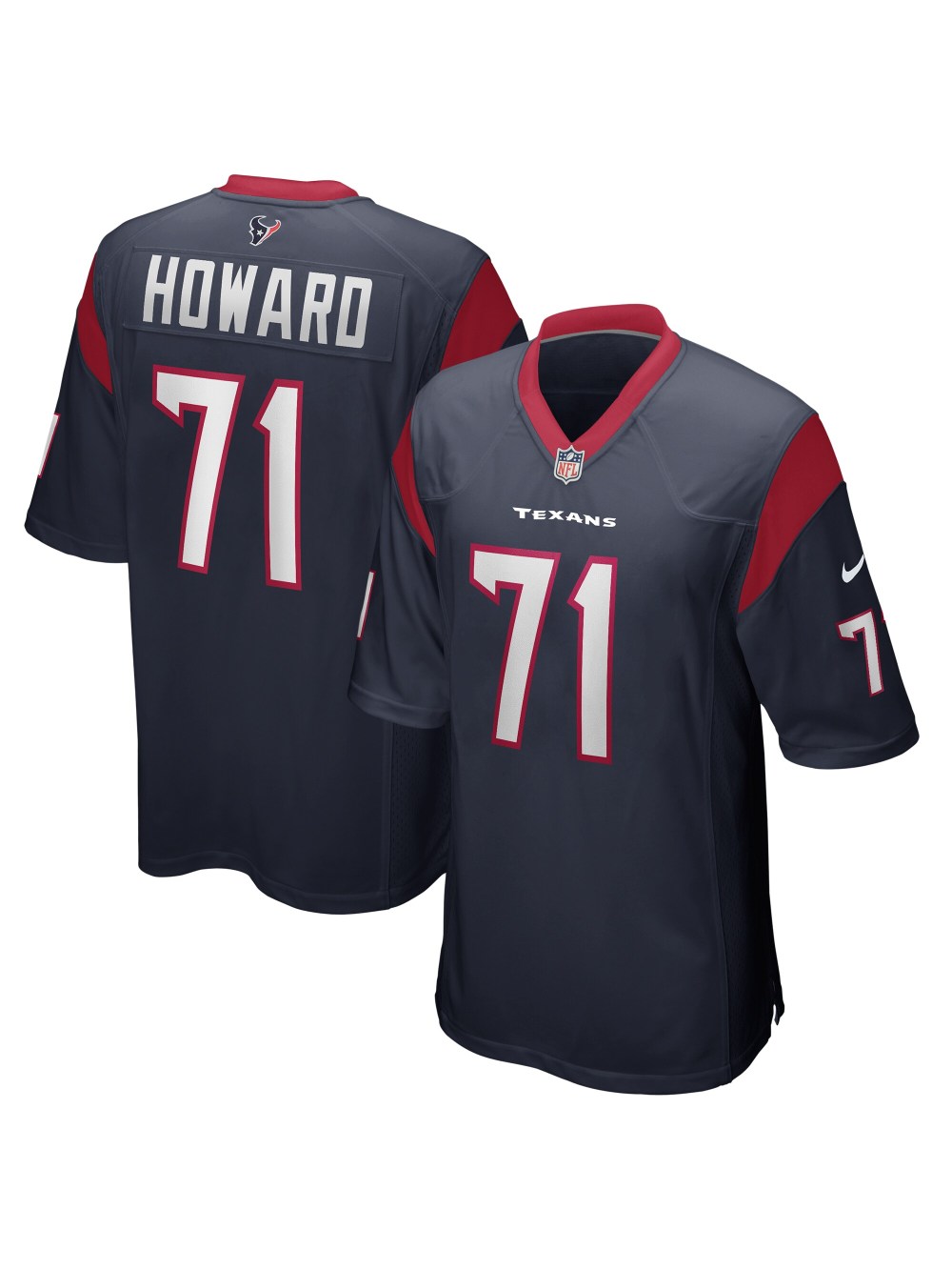 Men's Houston Texans Tytus Howard Nike Navy Game Jersey