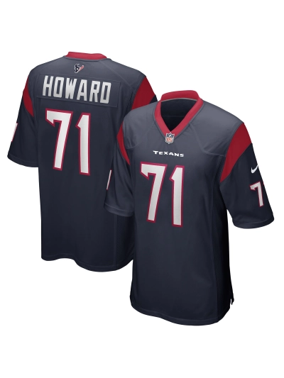 Men's Houston Texans Tytus Howard Nike Navy Game Jersey 01