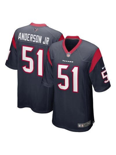 Men's Houston Texans Will Anderson Nike Navy 2023 NFL Draft First Round Game Jersey 01