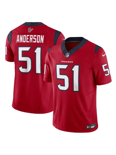 Men's Houston Texans Will Anderson Nike Red Vapor FUSE Limited Jersey 01