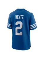 Men's Indianapolis Colts Carson Wentz Nike Royal Alternate Game Jersey