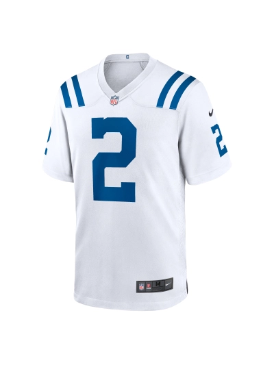 Men's Indianapolis Colts Carson Wentz Nike White Game Jersey 02