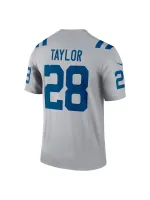 Men's Indianapolis Colts Jonathan Taylor Nike Gray Inverted Legend Jersey