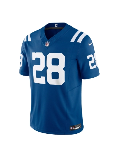 Men's Indianapolis Colts Jonathan Taylor Nike Royal Vapor F.U.S.E. Limited Jersey 02
