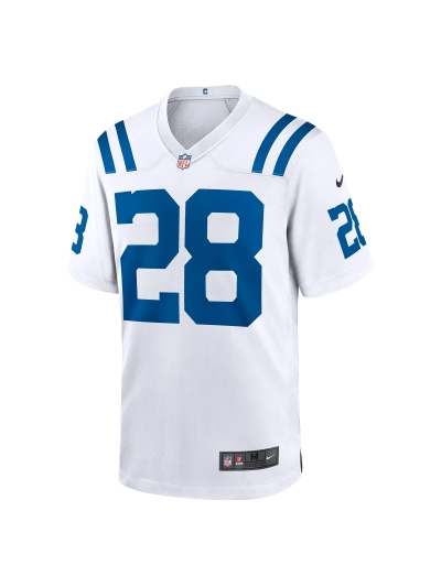 Men's Indianapolis Colts Jonathan Taylor Nike White Game Jersey 02