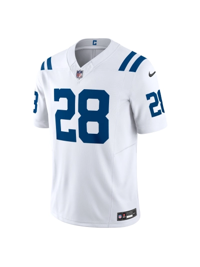 Men's Indianapolis Colts Jonathan Taylor Nike White Vapor F.U.S.E. Limited Jersey 02