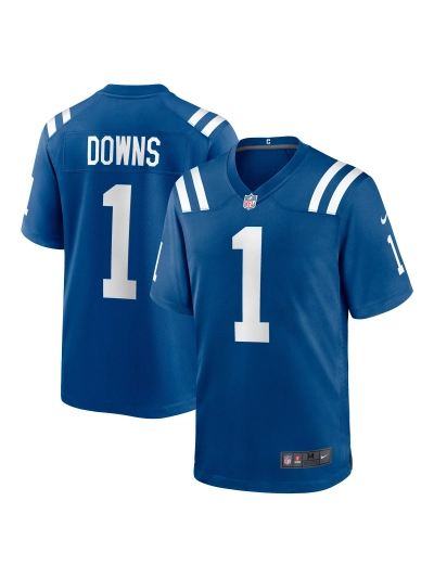 Men's Indianapolis Colts Josh Downs Nike Royal Team Game Jersey 01