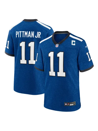 Men's Indianapolis Colts Michael Pittman Jr. Nike Royal Indiana Nights Alternate Game Jersey 01