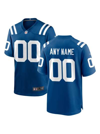 Men's Nike Indianapolis Colts Royal Custom Game Jersey 01