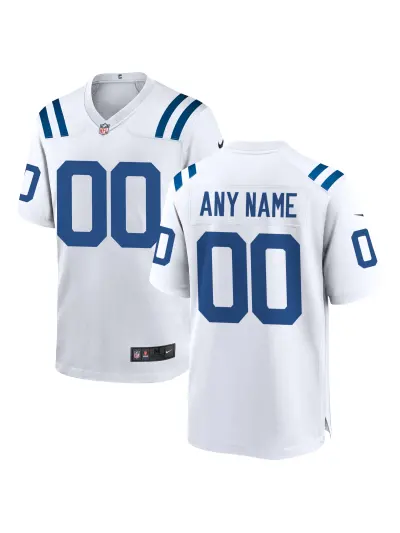 Men's Indianapolis Colts Nike White Custom Game Jersey 01