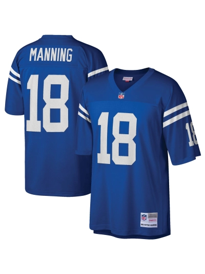 Men's Indianapolis Colts Peyton Manning Mitchell & Ness Royal Legacy Replica Jersey 01