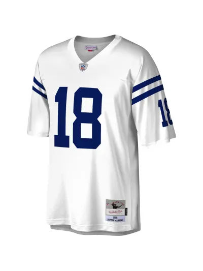Men's Indianapolis Colts Peyton Manning Mitchell & Ness White Legacy Replica Jersey 02