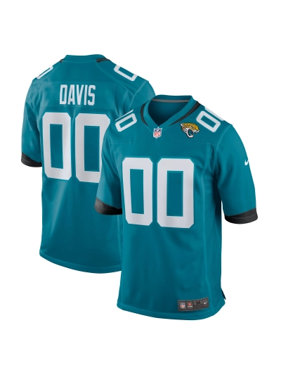 Men's Jacksonville Jaguars Gabe Davis Nike Teal Team Game Player Jersey 01
