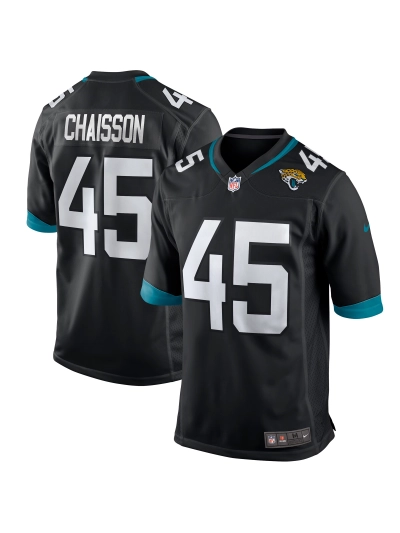 Men's Jacksonville Jaguars K'Lavon Chaisson Nike Black Game Jersey 01