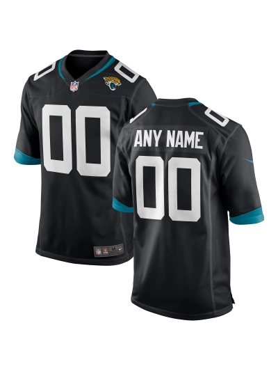 Men's Jacksonville Jaguars Nike Black Custom Game Jersey 01