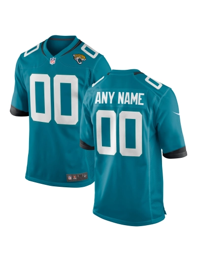 Men's Jacksonville Jaguars Nike Teal Alternate Custom Game Jersey 01