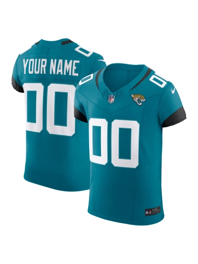 Men's Jacksonville Jaguars Nike Teal Vapor F.U.S.E. Elite Custom Jersey 01