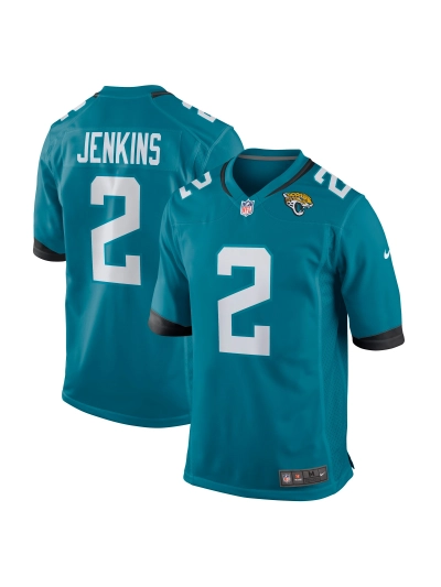 Men's Jacksonville Jaguars Rayshawn Jenkins Nike Teal Game Player Jersey 01