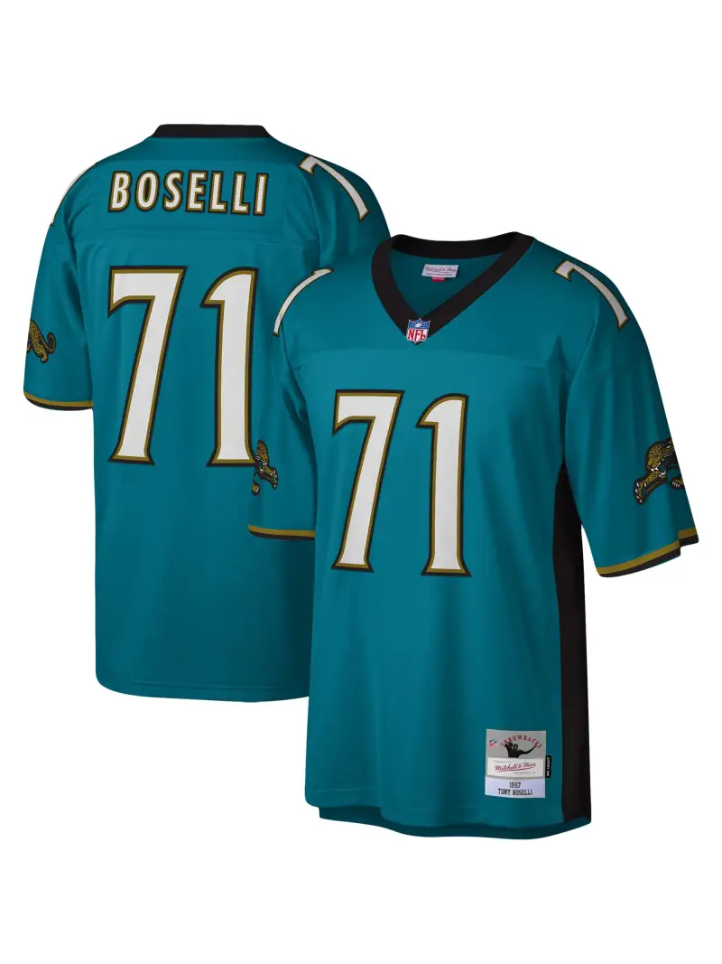 Men's Jacksonville Jaguars Tony Boselli Mitchell & Ness Teal Legacy Replica Jersey