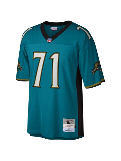 Men's Jacksonville Jaguars Tony Boselli Mitchell & Ness Teal Legacy Replica Jersey 02