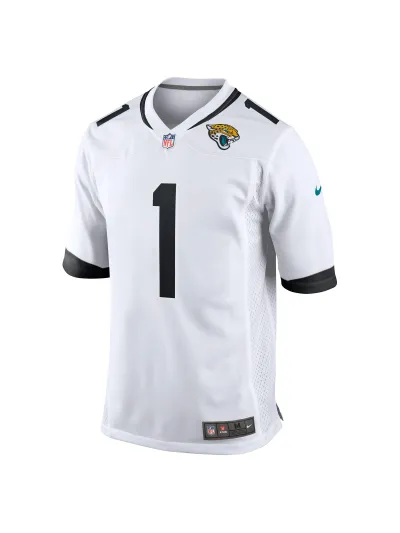 Men's Jacksonville Jaguars Travis Etienne Jr. Nike White Game Player Jersey 02