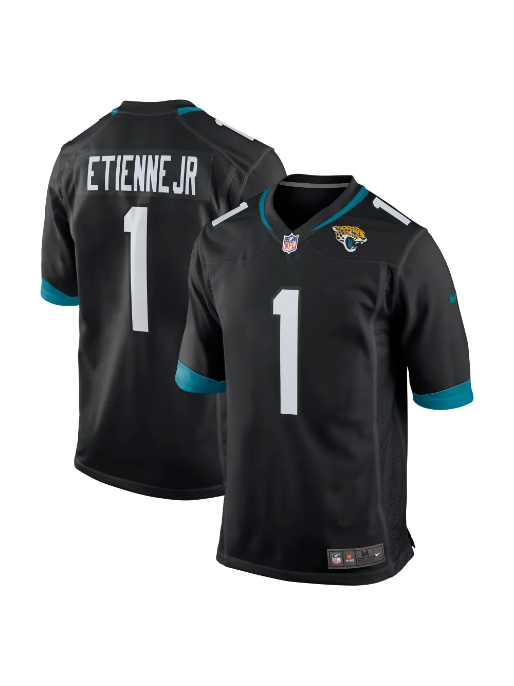 Men's Jacksonville Jaguars Travis Etienne Nike Black Game Jersey