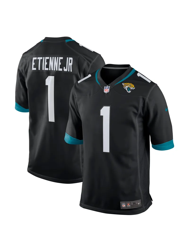 Men's Jacksonville Jaguars Travis Etienne Nike Black Game Jersey