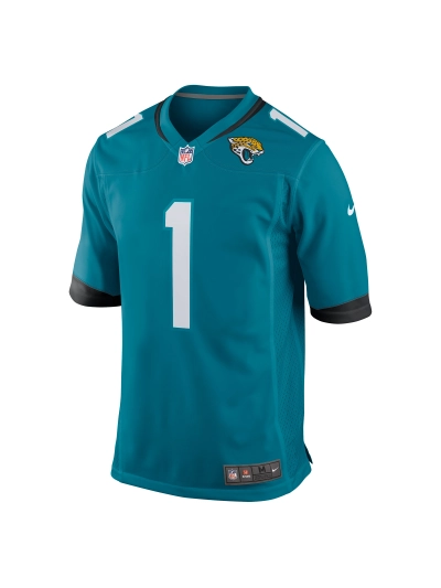 Men's Jacksonville Jaguars Travis Etienne Nike Teal Game Jersey 02