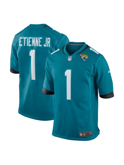 Men's Jacksonville Jaguars Travis Etienne Nike Teal Game Jersey 01