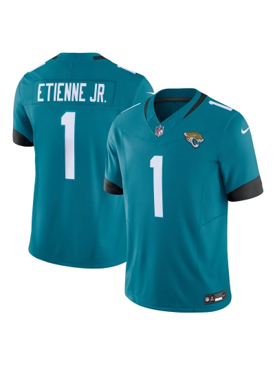 Men's Jacksonville Jaguars Travis Etienne Nike Teal Vapor F.U.S.E. Limited Jersey 01