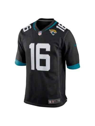 Men's Jacksonville Jaguars Trevor Lawrence Nike Black Alternate Game Jersey 02