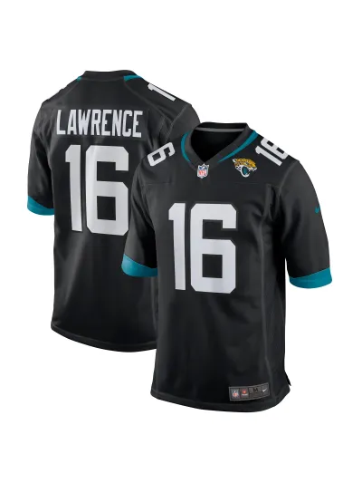 Men's Jacksonville Jaguars Trevor Lawrence Nike Black Alternate Player Game Jersey 01