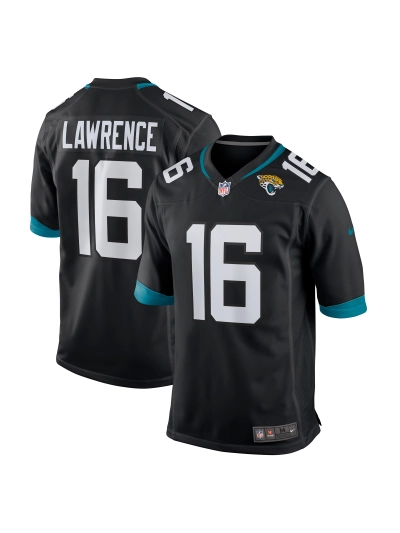 Men's Jacksonville Jaguars Trevor Lawrence Nike Black Alternate Player Game Jersey 01