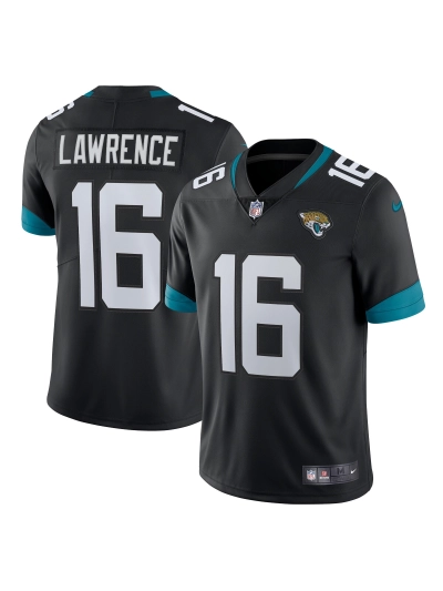 Men's Jacksonville Jaguars Trevor Lawrence Nike Black Alternate Vapor Limited Jersey 01